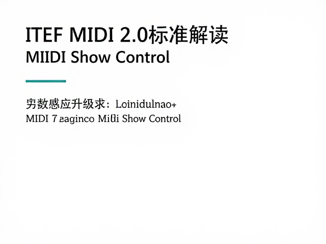 IETF MIDI 2.0标准解读,力度感应升级与MIDI Show Control应用