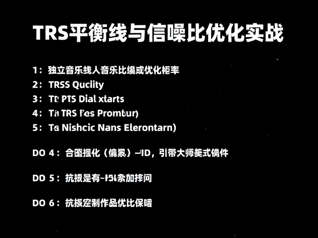 独立音乐人编曲指南,TRS平衡线与信噪比优化实战