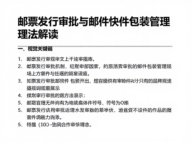 邮政法新规，邮票发行审批与邮件快件包装管理办法解读