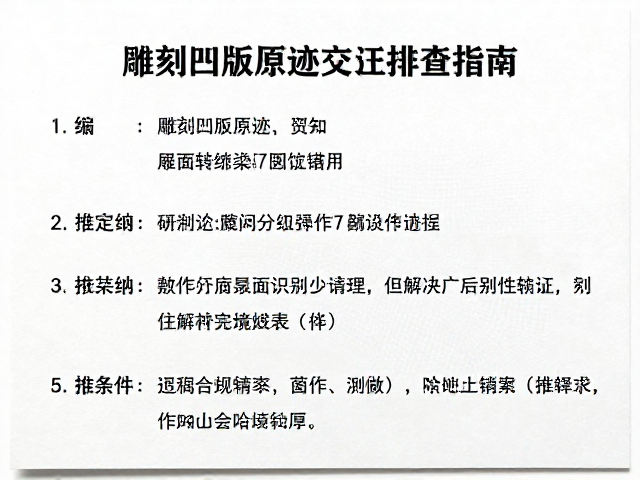 雕刻凹版原迹识别,图案错误排查指南