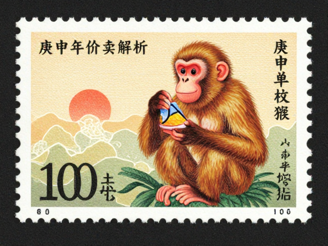 庚申年单枚猴票拍卖成交纪录,影写版精美珍品价值解析