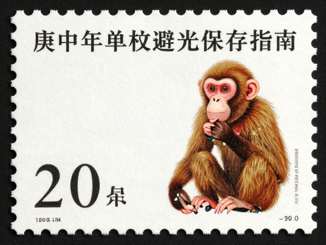 庚申年单枚猴票避光保存指南，重大事件纪念品的价值守护