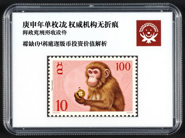 庚申年单枚猴票权威机构评级无折痕，稀缺评级币投资价值解析