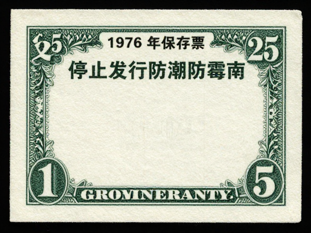 1976年停止发行文1-25标准票防潮防霉指南