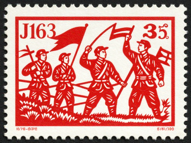 J163秋收起义邮票,1974-1980早期JT票中剪纸年画元素解析