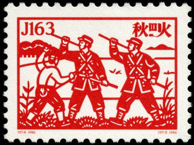 J163秋收起义邮票，1974-1980早期JT票中剪纸年画元素解析
