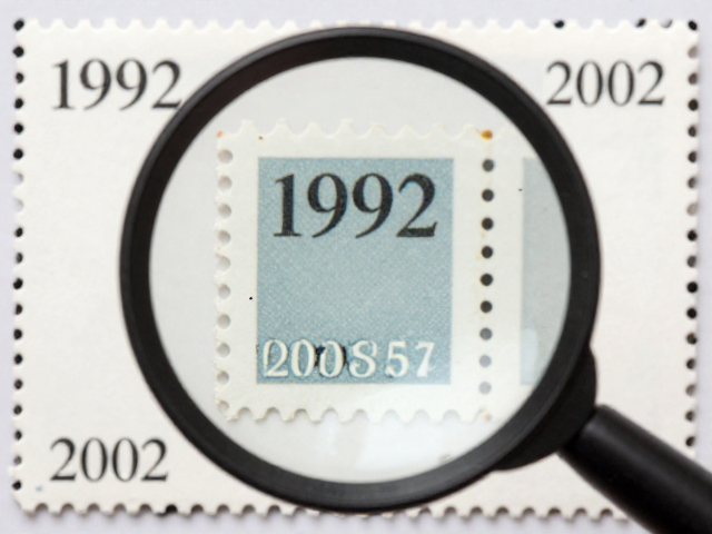 1992-2002编号邮票微缩齿与激光穿孔鉴定指南,辨别真伪关键细节