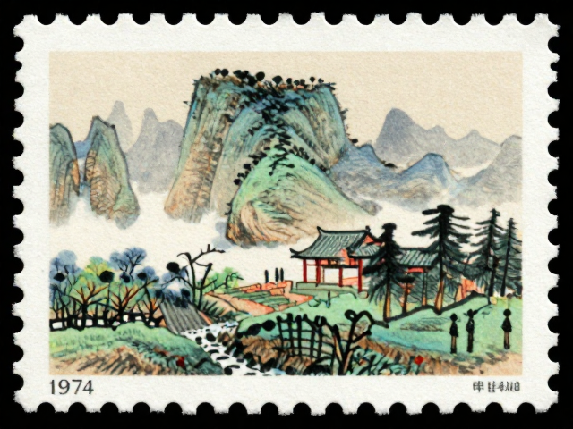 1974-1980早期JT票风景邮票，国画技法下的山水意境赏析