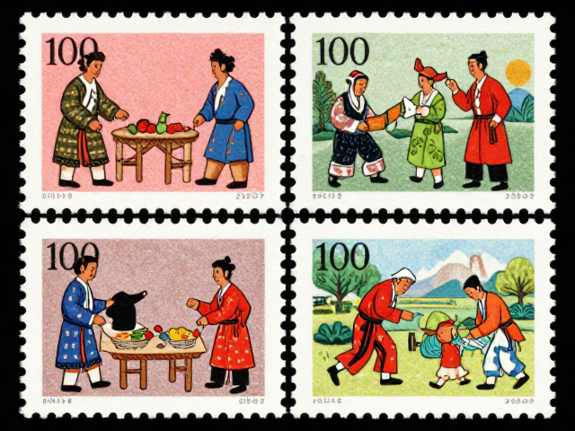 1992-2002编号邮票鉴赏,民俗风情主题下的四角尖齐品相指南