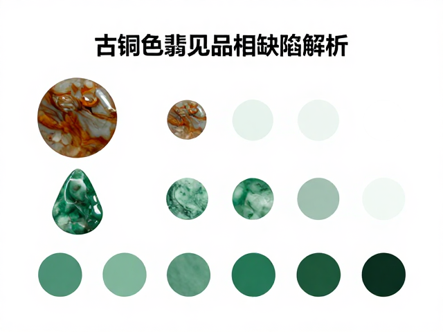 古铜色翡翠常见品相缺陷解析,颜色分类与选购避坑指南
