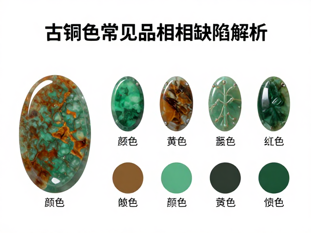 古铜色翡翠常见品相缺陷解析，颜色分类与选购避坑指南