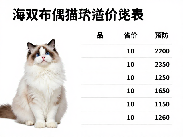 海双布偶猫价格,无品种溢价优势,环境清洁保障健康选购