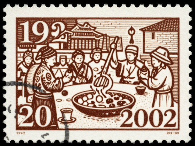 1992-2002编号邮票，传统节日雕刻版线条深邃之美