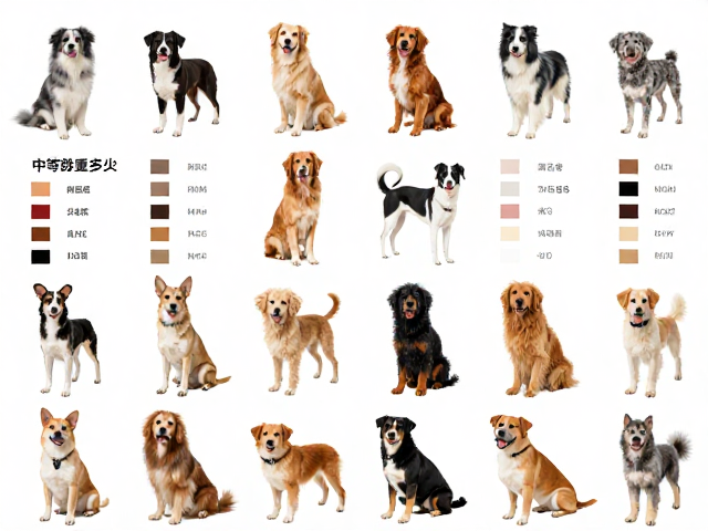 中等体型狗狗体重范围多少?附各颜色分类对照表