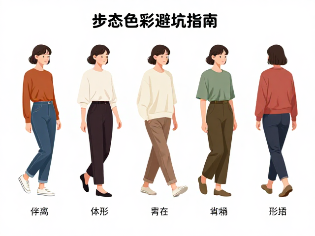 五短身材配什么颜色显瘦?步态特征与穿搭色彩避坑指南