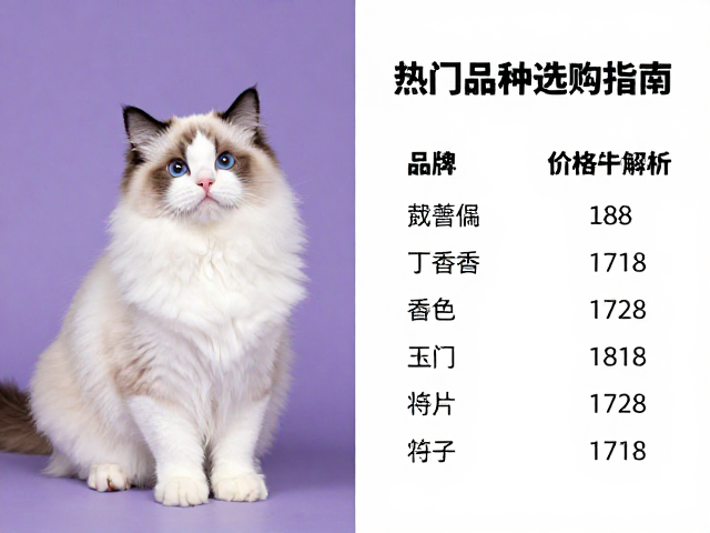 海双布偶与丁香色金渐层对比,热门品种选购指南与价格解析