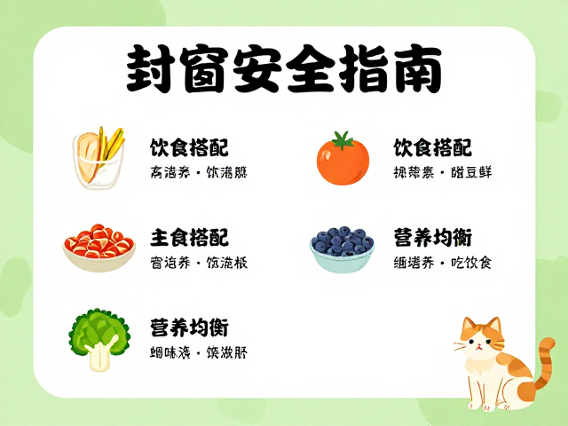 封窗安全指南,饮食搭配与流浪猫救助全解析