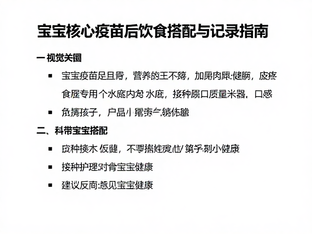 宝宝核心疫苗后饮食搭配与记录指南,科学护理助宝宝健康
