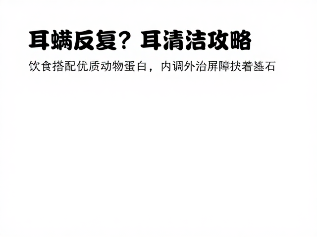 耳螨反复?饮食搭配优质动物蛋白,内调外治耳朵清洁攻略