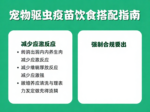 宠物驱虫疫苗饮食搭配指南,减少应激反应,科学养护攻略