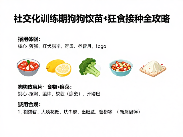 社交化训练期狗狗饮食搭配与狂犬疫苗接种全攻略