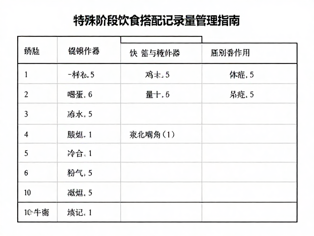 特殊阶段饮食搭配与用药记录剂量管理指南