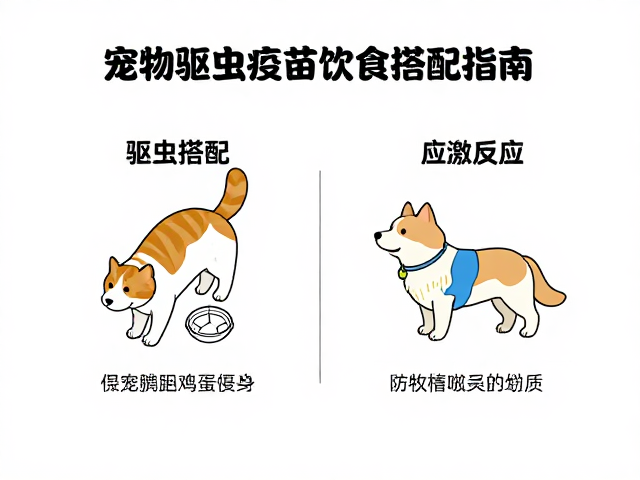 宠物驱虫疫苗饮食搭配指南,减少应激反应,科学养护攻略