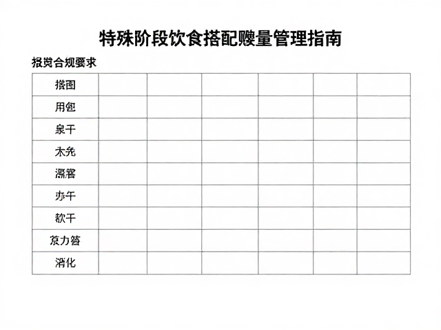 特殊阶段饮食搭配与用药记录剂量管理指南