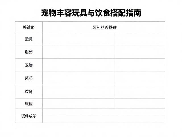 宠物丰容玩具与饮食搭配指南,附用药就诊档案整理法