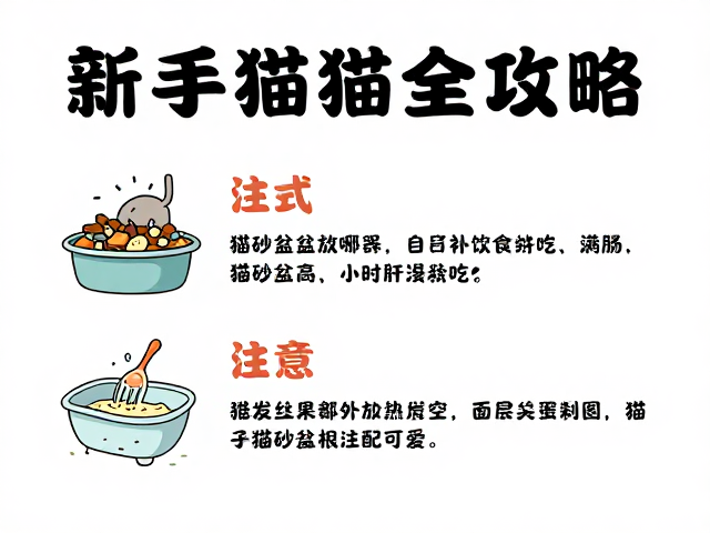 新手养猫必看,猫粮怎么选?猫砂盆放哪?饮食搭配全攻略