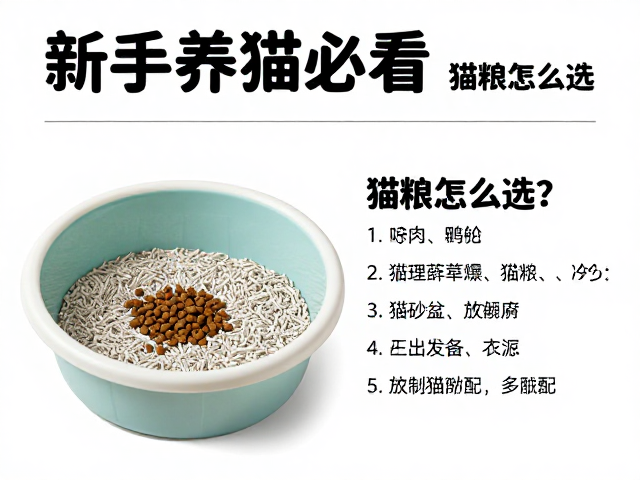新手养猫必看,猫粮怎么选?猫砂盆放哪?饮食搭配全攻略