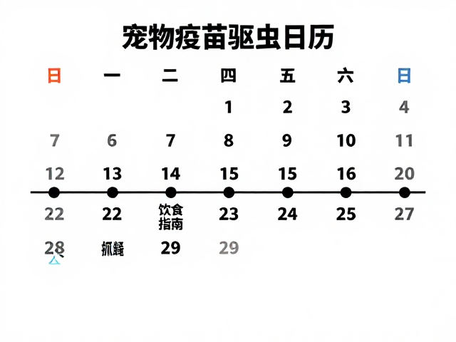 宠物疫苗驱虫日历,饮食搭配指南,科学应对抓挠行为