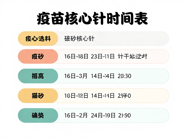 新手养猫必看,疫苗核心针时间表,猫砂选择与更换频率指南