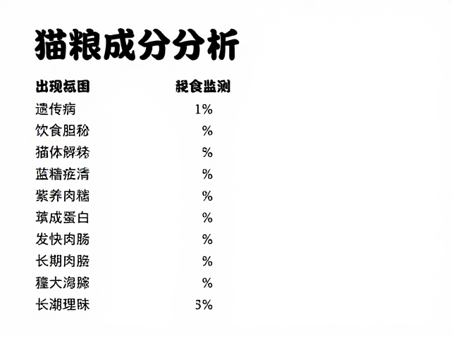 猫粮成分分析,饮食搭配,遗传病易感点监测指南