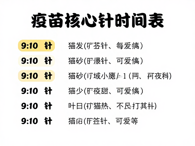 新手养猫必看,疫苗核心针时间表,猫砂选择与更换频率指南