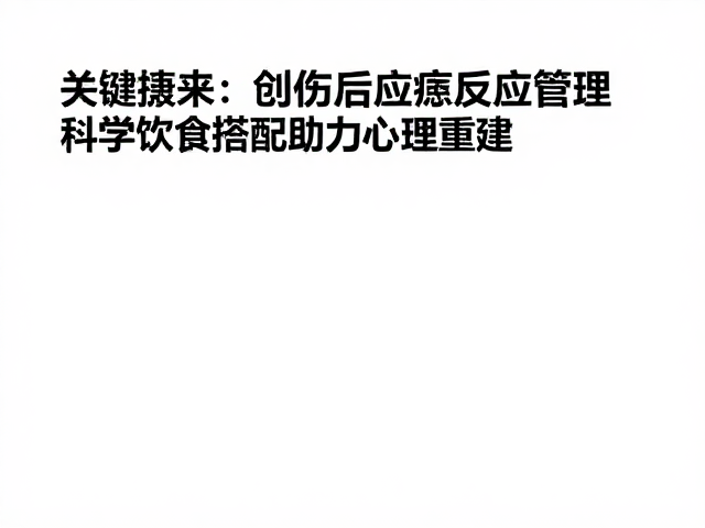 创伤后应激反应管理,科学饮食搭配助力心理重建