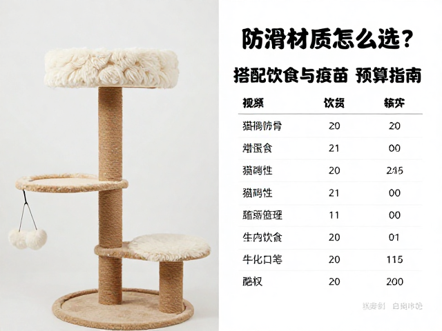 防滑猫爬架材质怎么选？搭配饮食与疫苗预算指南