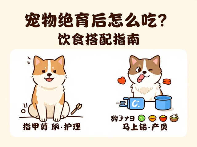 宠物绝育后怎么吃?饮食搭配指南,指甲剪护理全解析