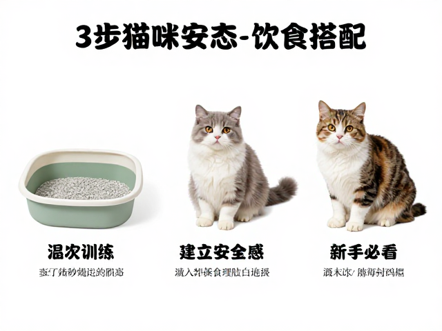 猫砂盆训练与饮食搭配，3步建立猫咪安全感，新手必看