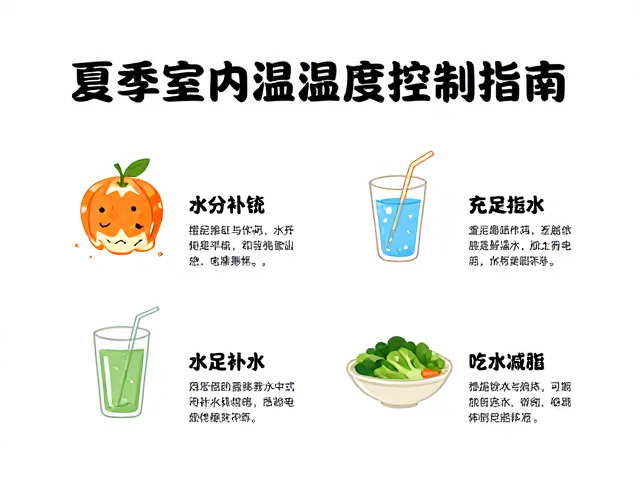 夏季室内温湿度控制指南,饮食搭配与充足饮水的科学搭配法