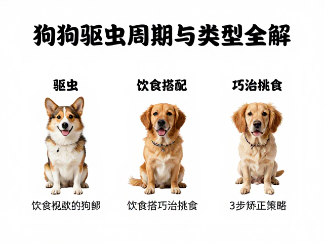 狗狗驱虫周期与类型全解,饮食搭配巧治挑食,3步矫正策略