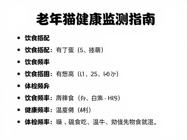 老年猫健康监测指南,饮食搭配与体检频率项目详解