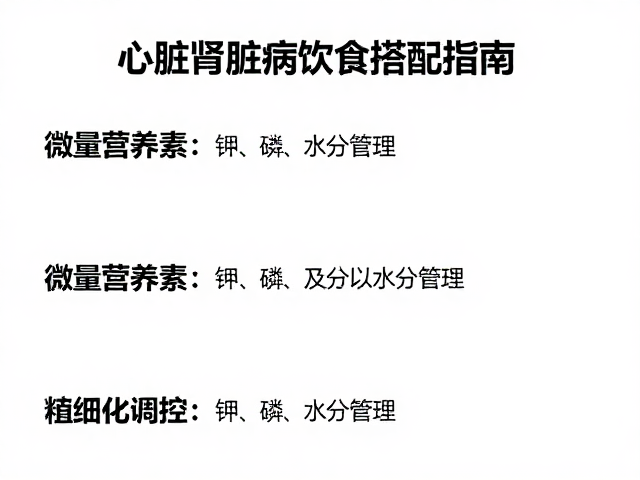 权威文献,心脏肾脏疾病饮食搭配指南