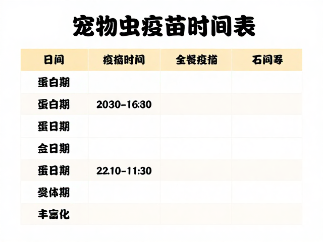 宠物驱虫疫苗时间表,饮食搭配与环境丰富化指南