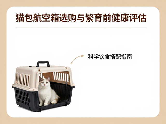 猫包航空箱选购与繁育前健康评估,科学饮食搭配指南