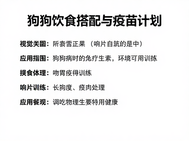 狗狗饮食搭配与疫苗计划,配合响片训练基础应用指南