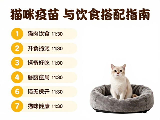 猫咪疫苗时间表与饮食搭配指南,打造舒适猫窝提升免疫力