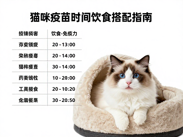猫咪疫苗时间表与饮食搭配指南,打造舒适猫窝提升免疫力