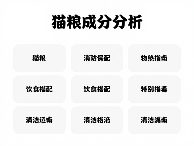 猫粮成分分析,饮食搭配与清洁消毒用品选购指南