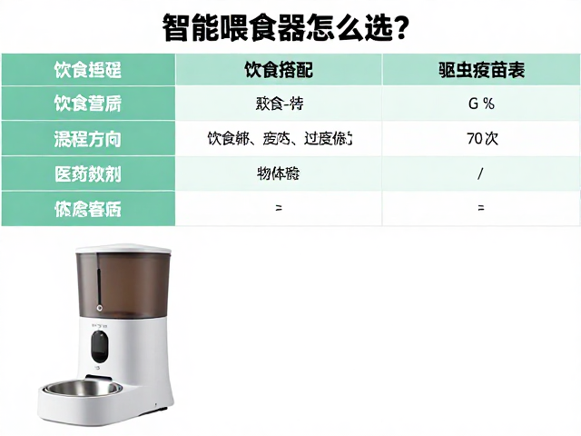 智能喂食器怎么选?饮食搭配,驱虫疫苗表全攻略